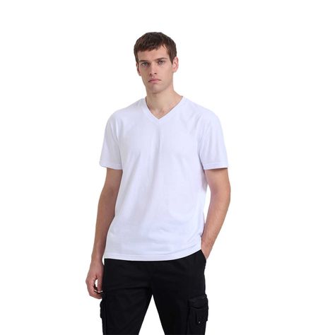 Polera Hombre Básica Blanco I Fashion's Park-0