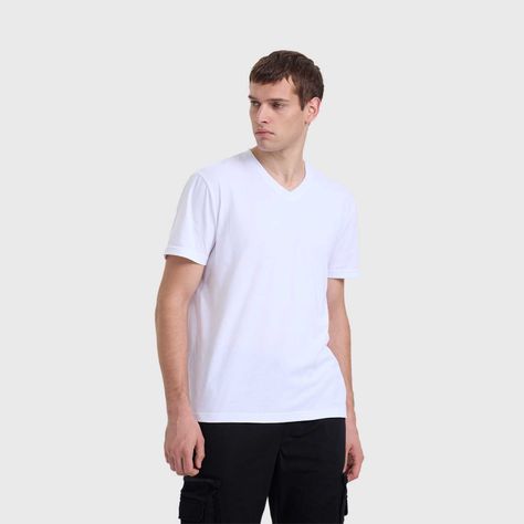 Polera Hombre Básica Blanco I Fashion's Park-1