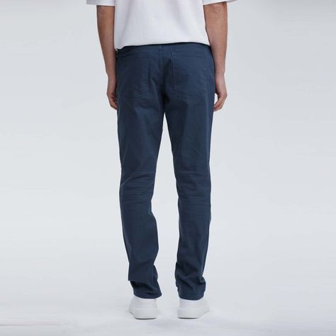 Jeans Hombre Slim Color Petroleo-2