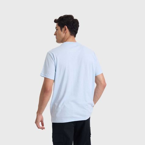 Polera Hombre Básica Con Bolsillo Azul Vela Fashion's Park-2