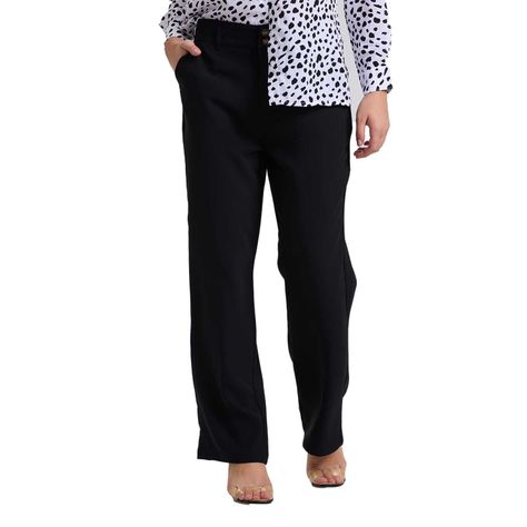 Pantalón Mujer Semi Recto Negro Fashion's Park-0