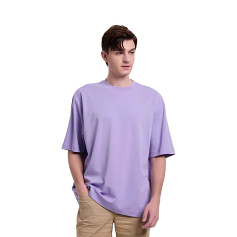 Polera Hombre Loose Fit Lila Claro Fashion's Park-0