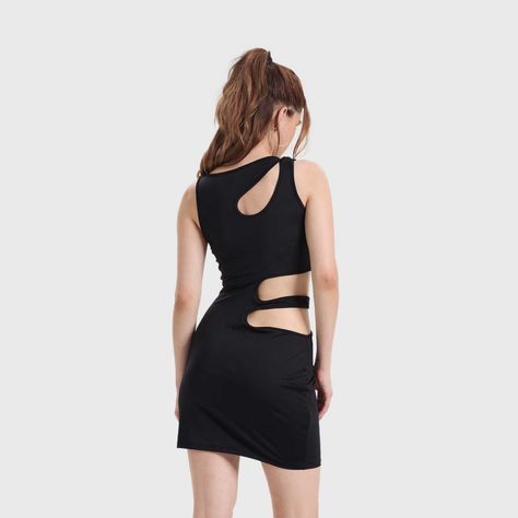 Vestido Mujer Cut Out Negro Fashions Park-2