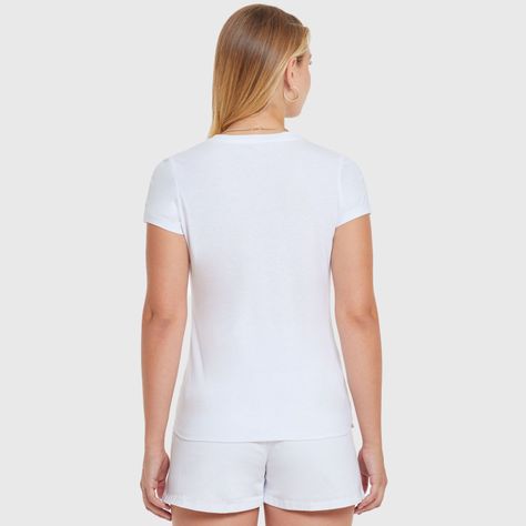 Polera Básica Print Blanco / Negro Mujer-2