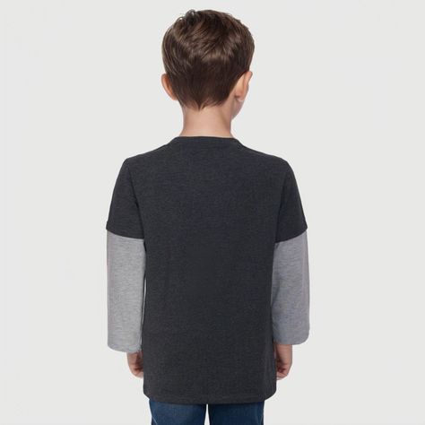 Polera Niño Básica Doble Manga Marengo Fashion´s Park-1
