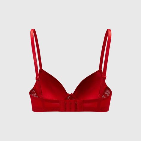 Sostén Mujer Aplicación Encaje Delantero Rojo Fashion's Park-1