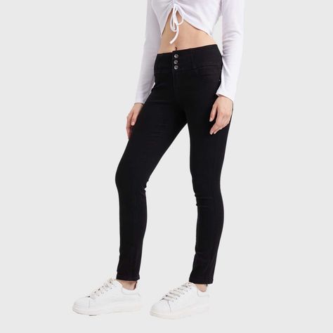 Jeans Mujer Skinny Castilla Negro-1