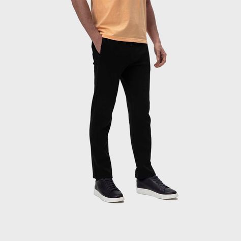 Pantalón Buzo Hombre Calce Recto Negro Fashion's Park-1