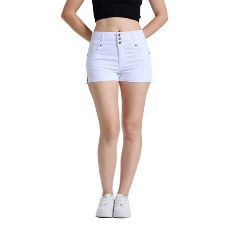 Short Mujer Básico 3 Botones Blanco Fashions Park-0