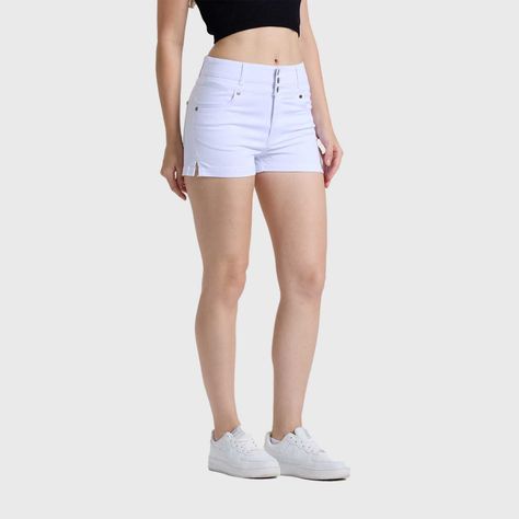 Short Mujer Básico 3 Botones Blanco Fashions Park-1