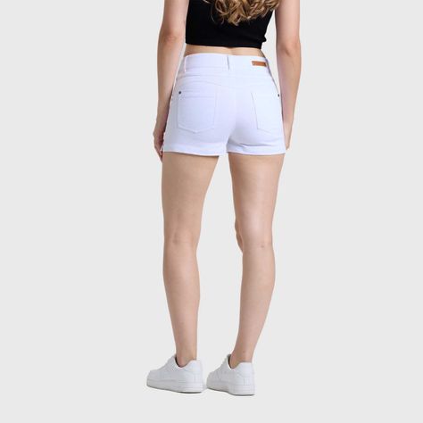 Short Mujer Básico 3 Botones Blanco Fashions Park-2