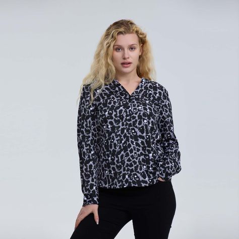 Blusa Mujer Satín Gris-0