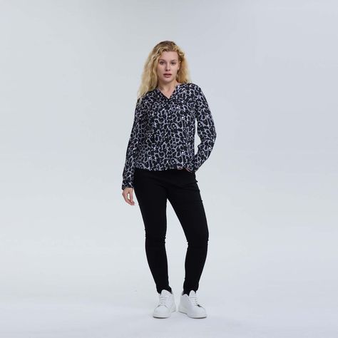 Blusa Mujer Satín Gris-3