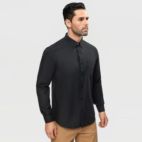 Camisa Oxford Hombre Negro Fsp Hombre Fashion'S Park-1