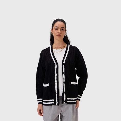 Sweater Mujer Abierto Negro I Fashion's Park-1