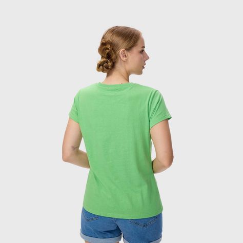 Polera Mujer Básica Print Verde Menta Fashions Park-2