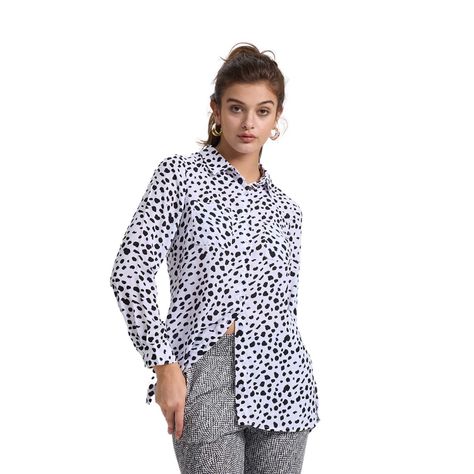 Blusa Mujer Abotonada Blanco / Negro-0