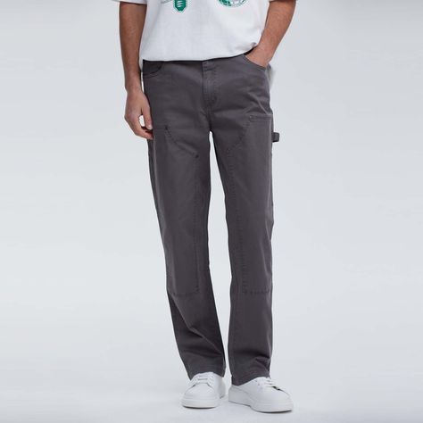 Pantalón Hombre Cargo Double Knee Gris-0