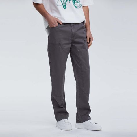 Pantalón Hombre Cargo Double Knee Gris-1