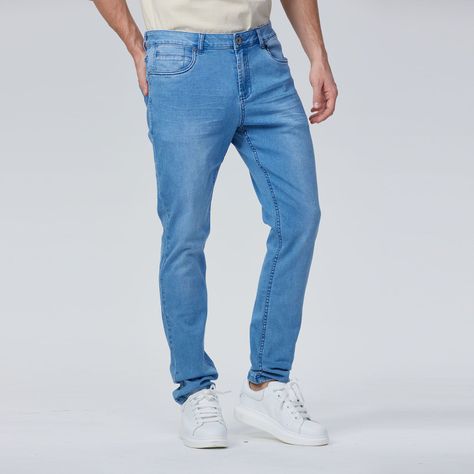 Jeans Skinny 101 Azul Claro Hombre-1