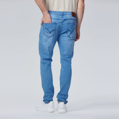 Jeans Skinny 101 Azul Claro Hombre-2
