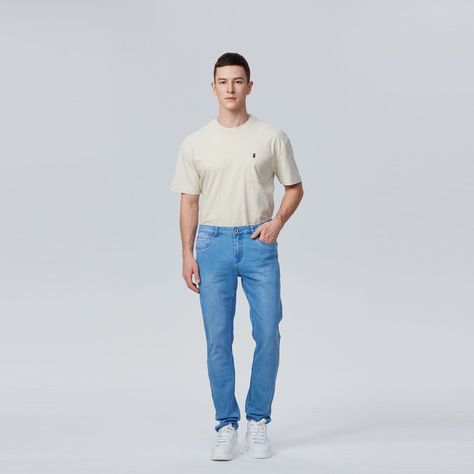 Jeans Skinny 101 Azul Claro Hombre-3