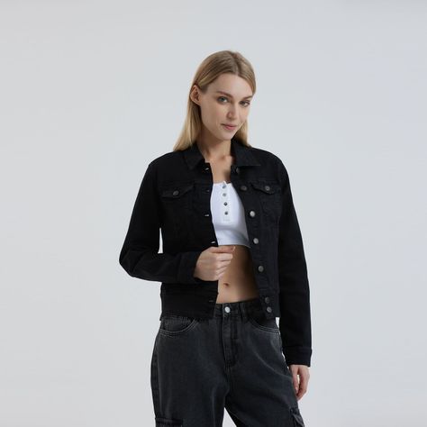 Chaqueta Mujer Clásica Negro-0