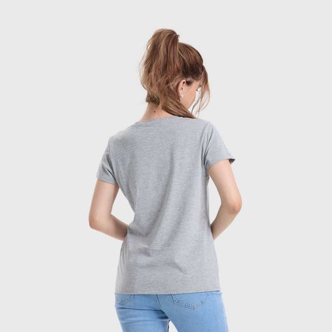 Polera Mujer Básica Print Gris Fashion's Park-2