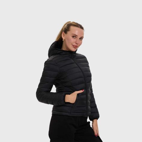 Parka Mujer Corta Plummy Negro Fashion's Park-1