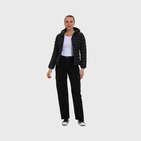 Parka Mujer Corta Plummy Negro Fashion's Park-3