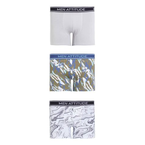 Boxer Liso Tripack Gris Claro Hombre-0