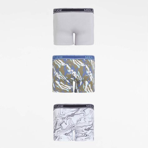 Boxer Liso Tripack Gris Claro Hombre-1