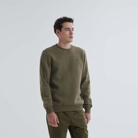 Polerón Hombre Liso Verde Militar Fashion´s Park-1