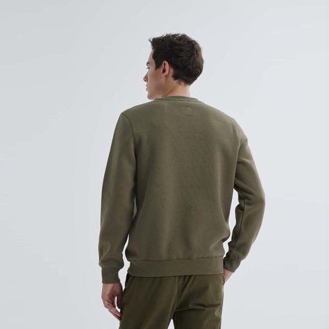 Polerón Hombre Liso Verde Militar Fashion´s Park-2