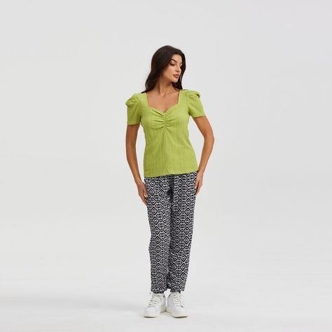Pantalón Bombacho Puño Elástico Negro Mujer-3