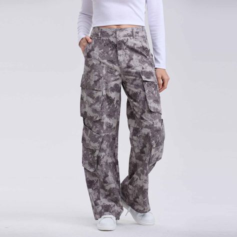Pantalón Mujer Cargo Camuflado Gris Fashion´s Park-0