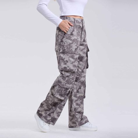 Pantalón Mujer Cargo Camuflado Gris Fashion´s Park-1