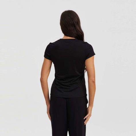 Polera Mujer Print Folia Negro / Blanco-2