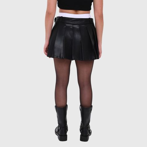Falda Mujer Tableada Negro Fashion's Park-2