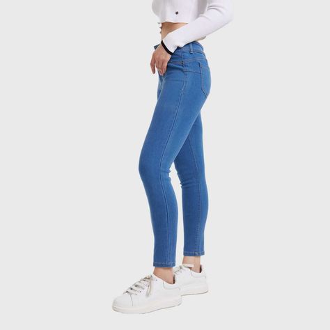 Jeans Mujer Skinny Pushup Jeny Azul-1