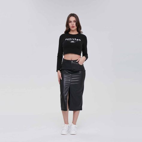 Polera Mujer Print Posicional Negro I Fashion´s Park-2
