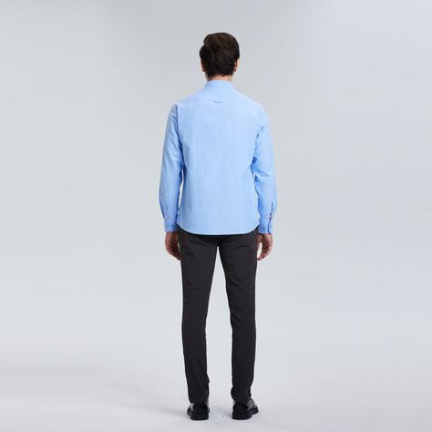 Camisa Oxford Celeste Hombre-2