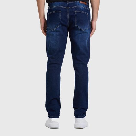 Jeans Hombre Skinny Destroyed Azul-2