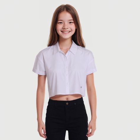 Blusa Sobrecamisa Blanco Niña-0