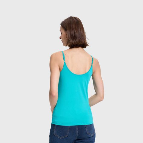 Polera Mujer Peto Pabilo Liso Turquesa Fashions Park-2