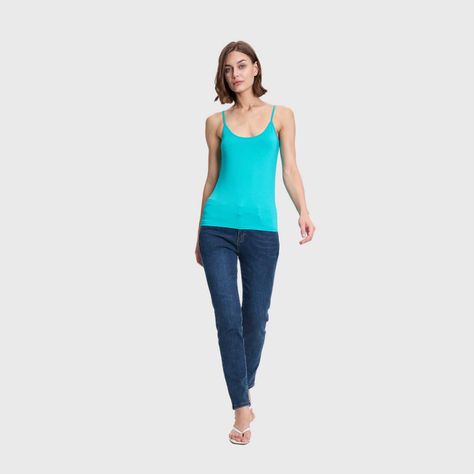 Polera Mujer Peto Pabilo Liso Turquesa Fashions Park-3