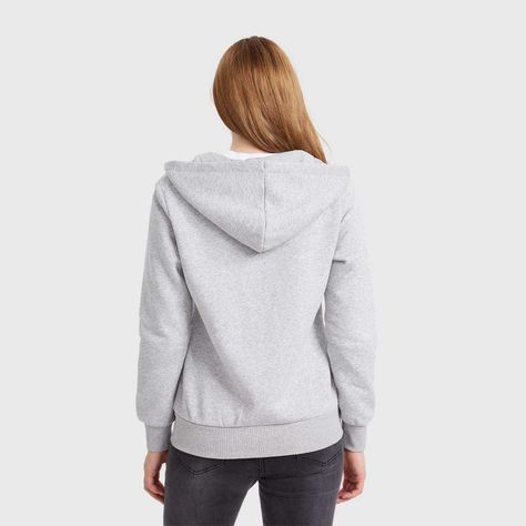 Polerón Mujer Hoodie Gris Melange Fashion´s Park-2