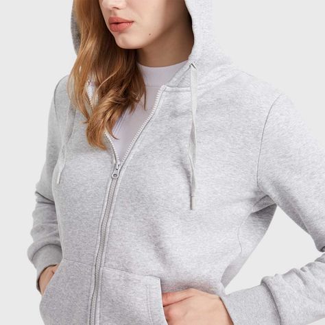 Polerón Mujer Hoodie Gris Melange Fashion´s Park-3
