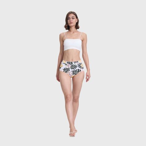 Traje De Baño Mujer Calzon Tiro Alto Blanco Fashion's Park-3