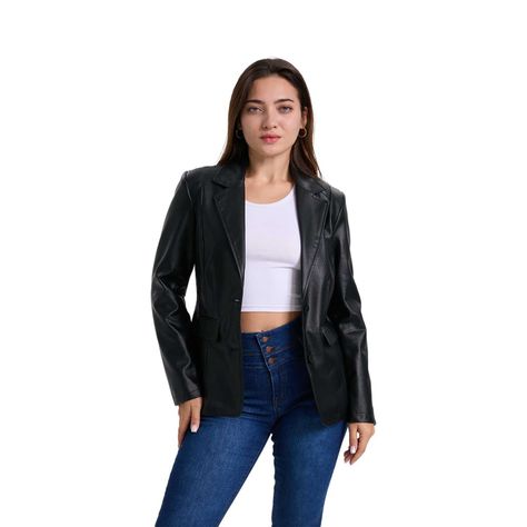 Chaqueta Mujer Con Botón Negro-0